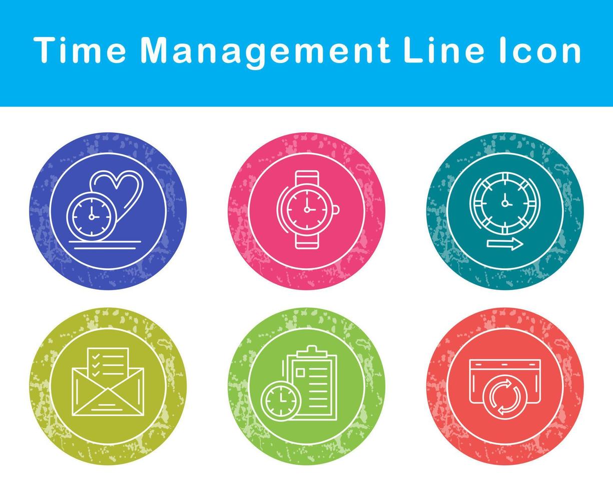 Tempo gestão vetor ícone conjunto