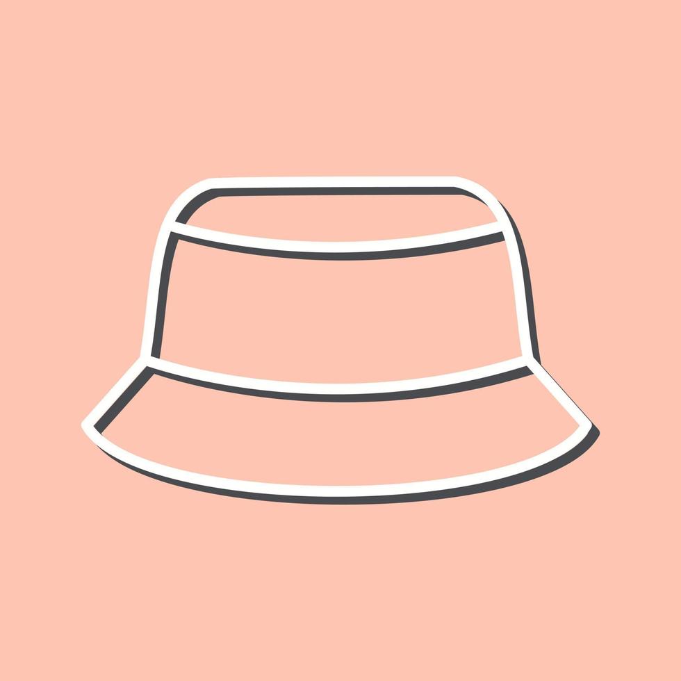 ícone de linha de chapéu masculino vetor