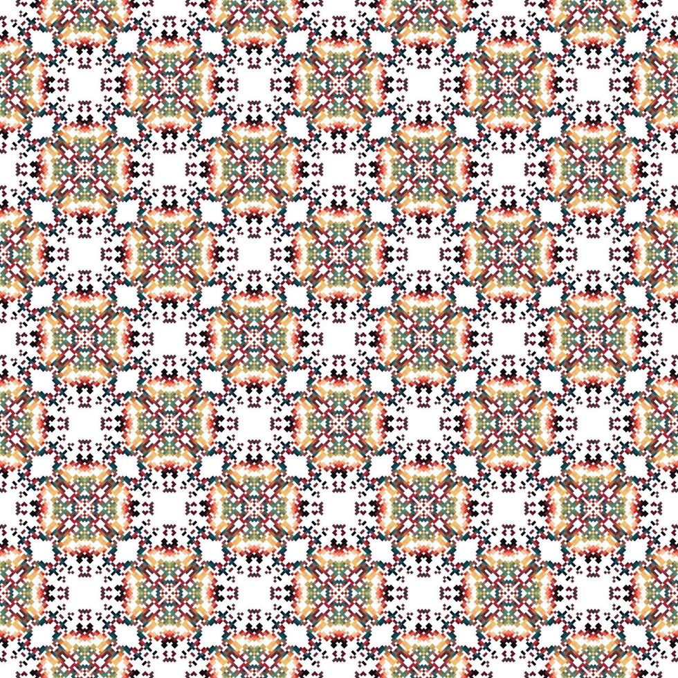 floral tricotado bordado em branco background.geometric étnico oriental padronizar tradicional. abstrato vetor ilustração. Projeto para textura,tecido,vestuário,embrulho,decoração,cachecol,impressão.