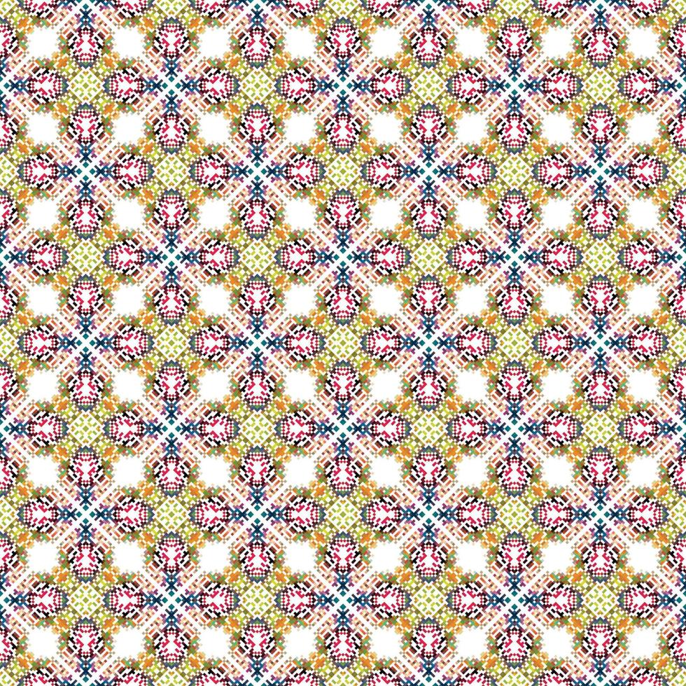 floral tricotado bordado em branco background.geometric étnico oriental padronizar tradicional. abstrato vetor ilustração. Projeto para textura,tecido,vestuário,embrulho,decoração,cachecol,impressão.