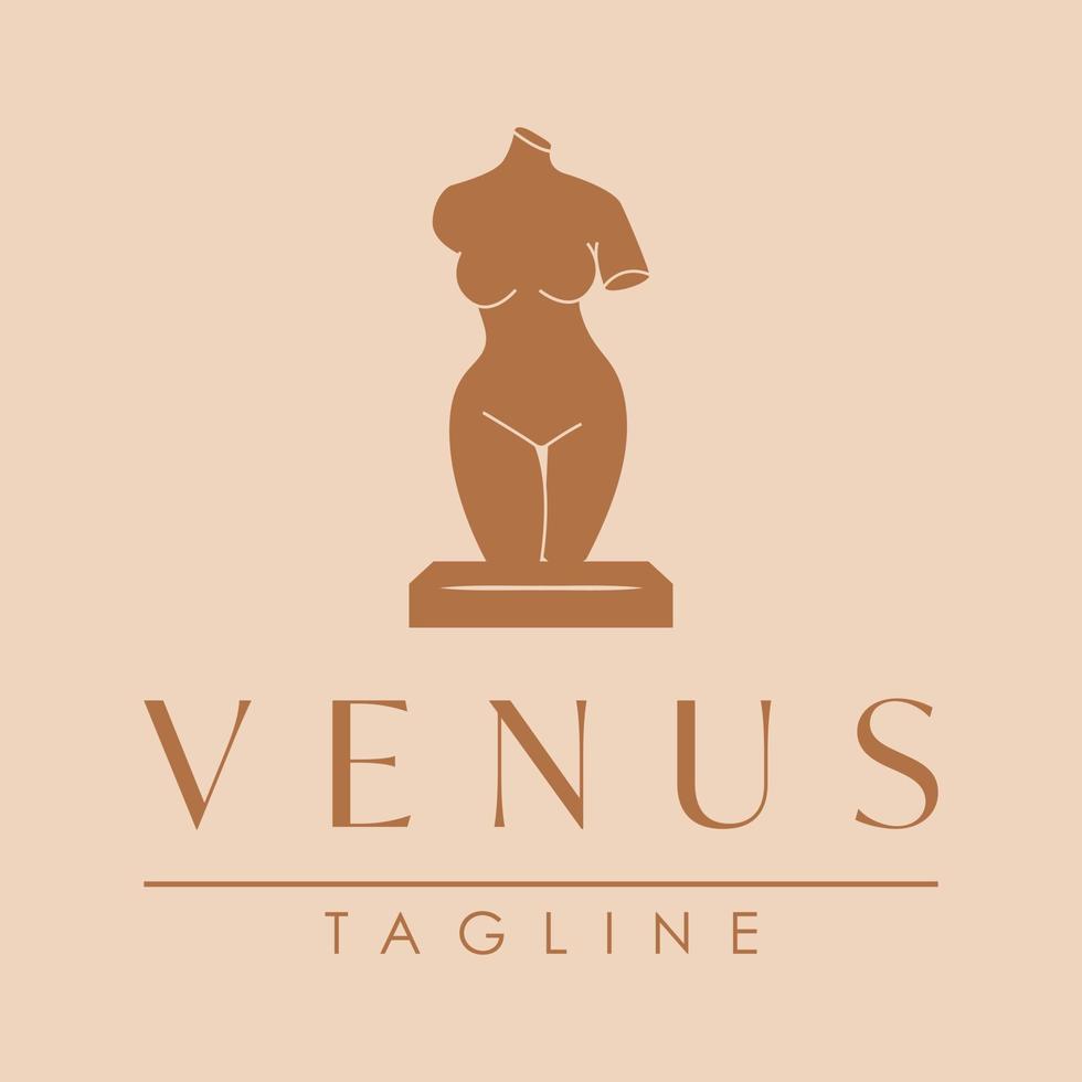 antigo mulher corpo logotipo modelo. Vênus logotipo Projeto. beleza indústria e bem estar logotipo. vetor