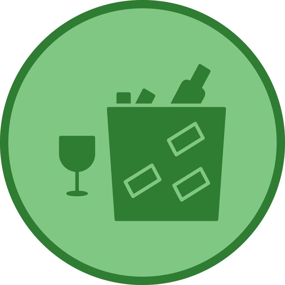 garrafa de vinho exclusiva no ícone vetorial de gelo vetor