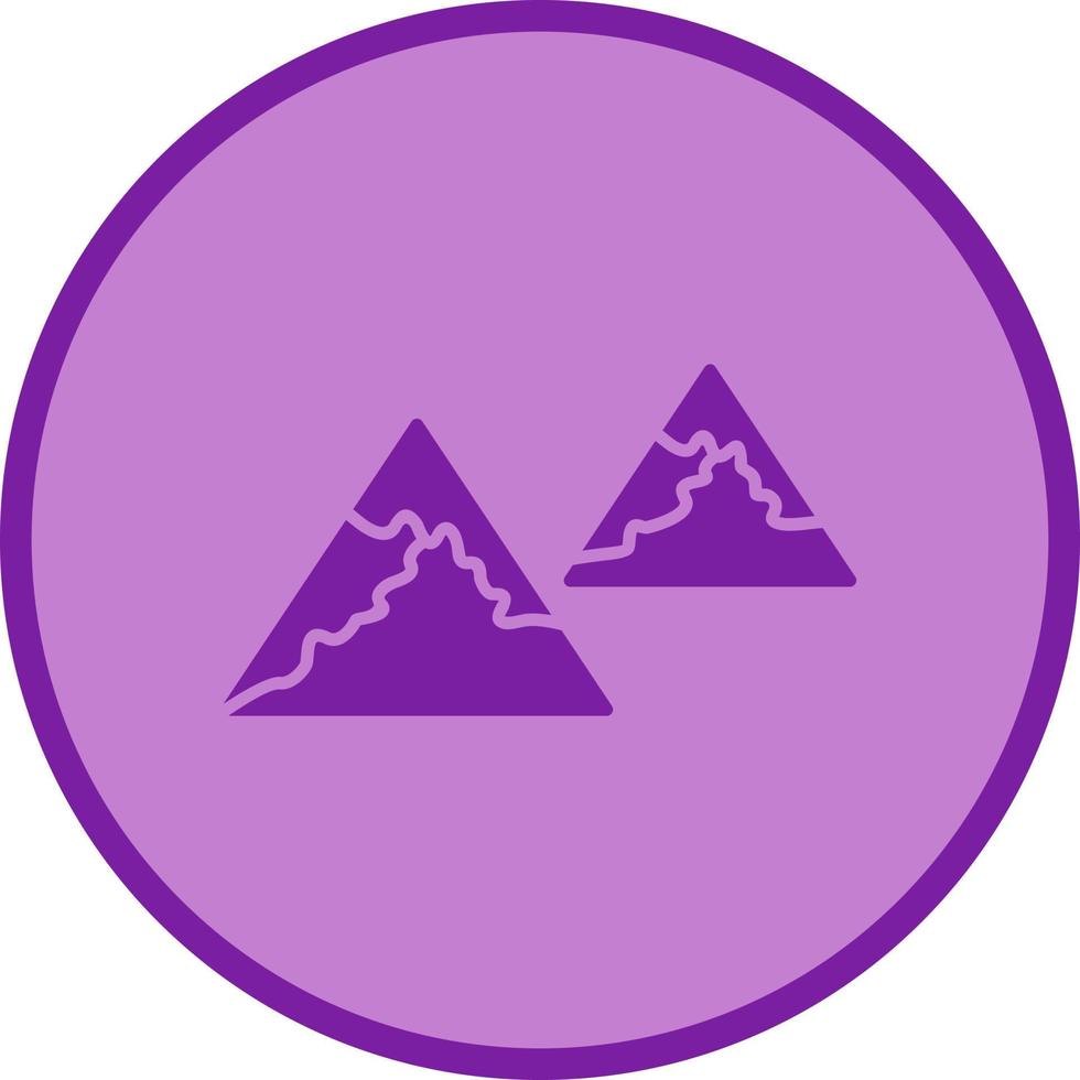 ícone de vetor de montanhas exclusivo