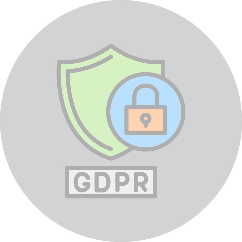 design de ícone de vetor de processo gdpr