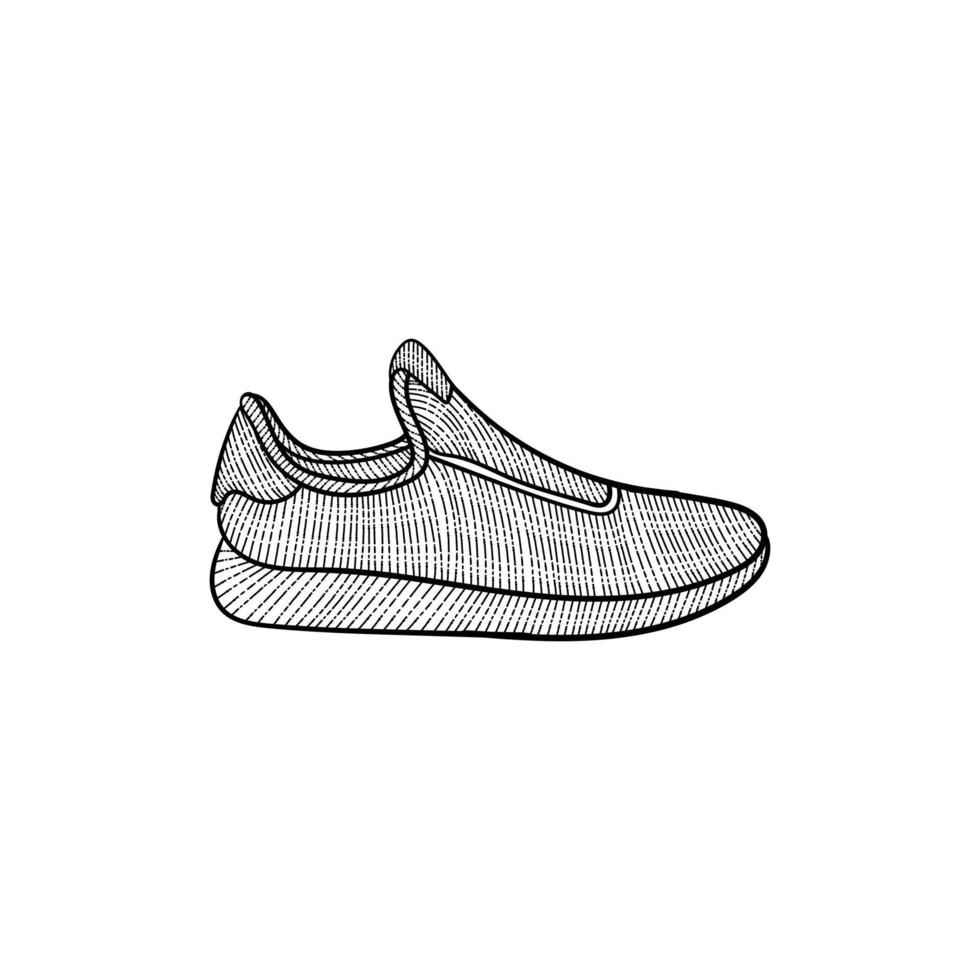 sapatos esporte vintage estilo ilustração Projeto vetor