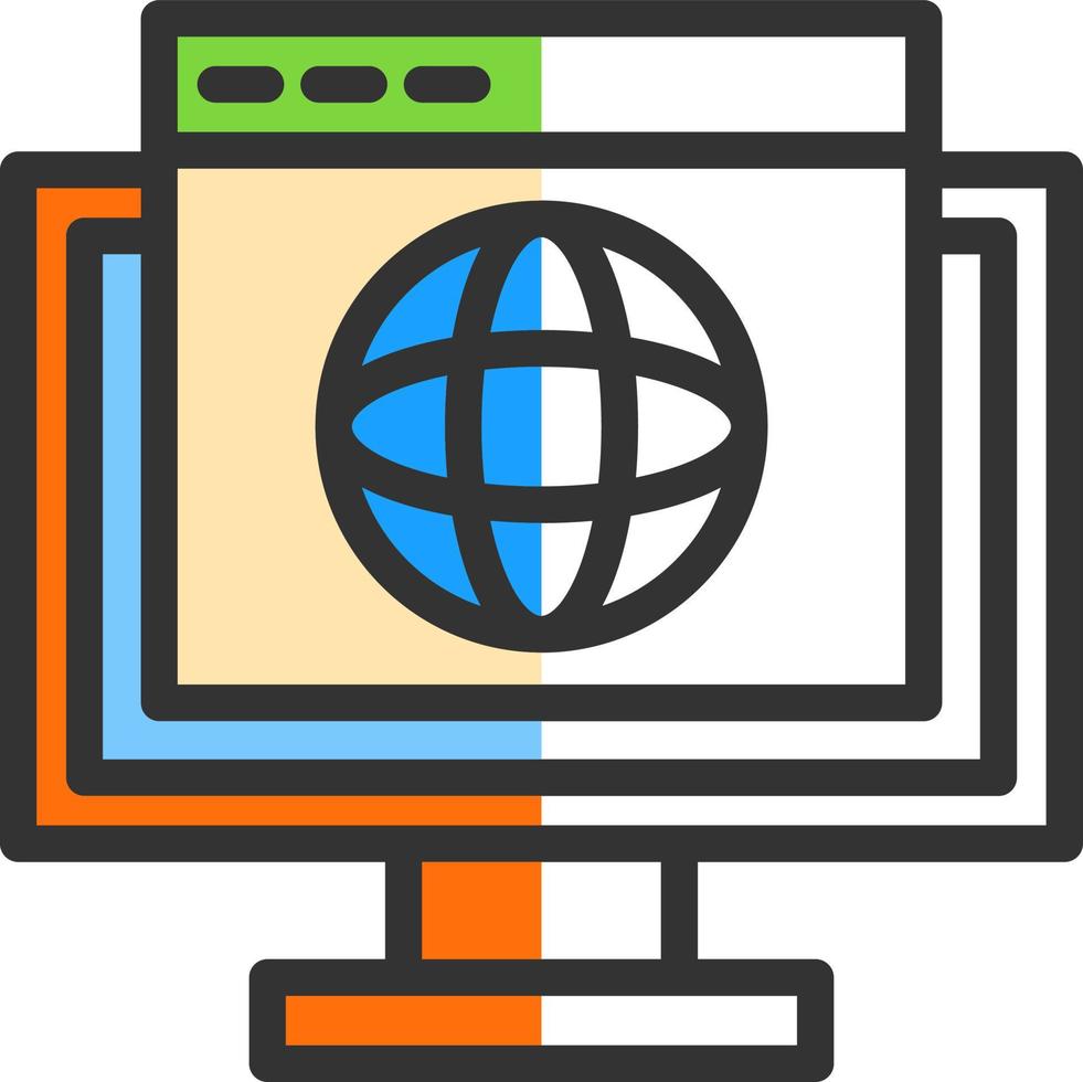design de ícone de vetor de navegador da web