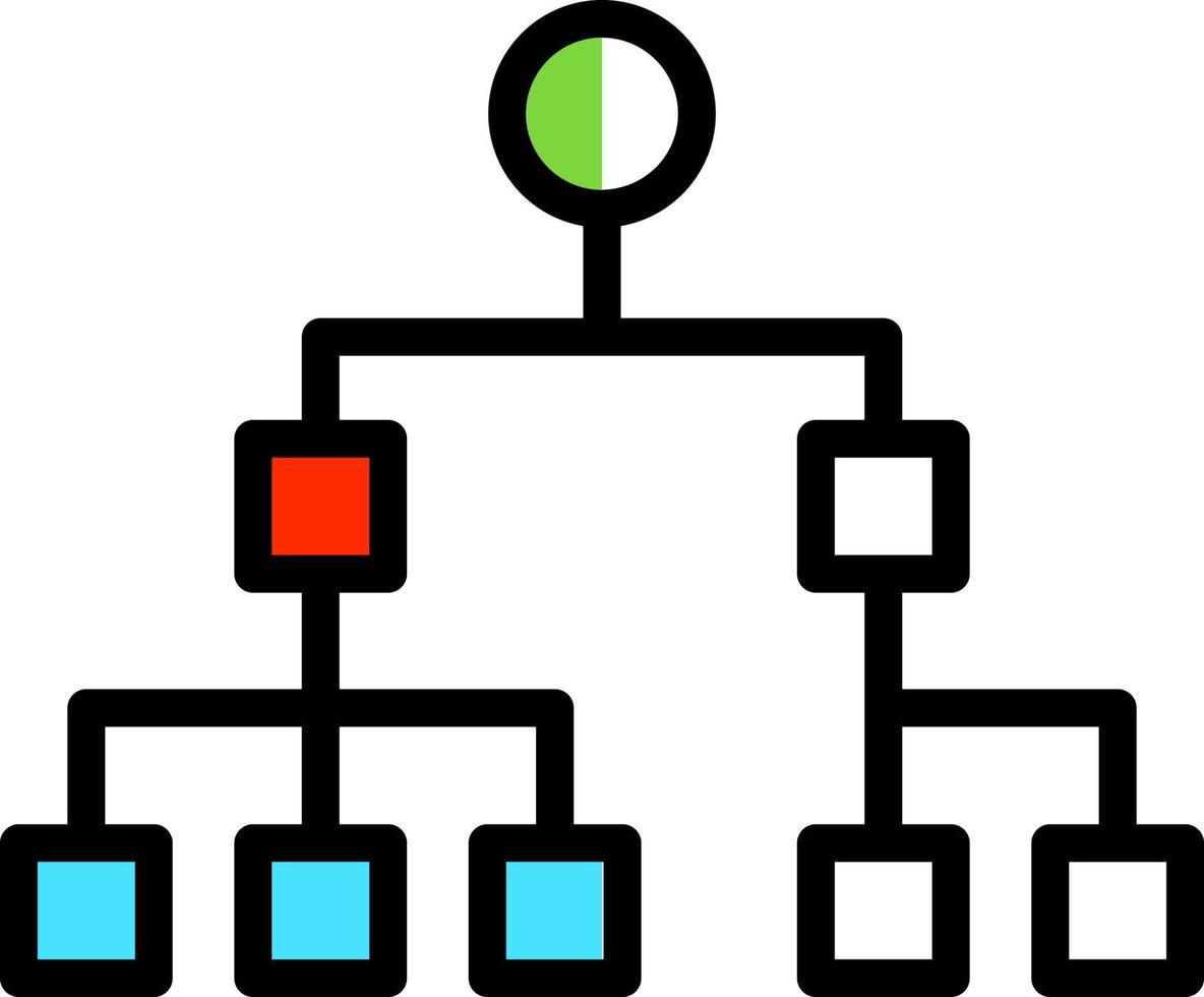 design de ícone de vetor de gráfico de organização