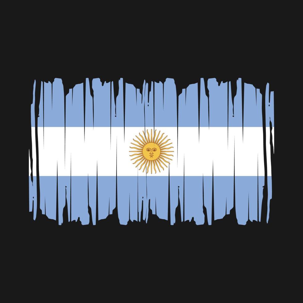 ilustração vetorial de pincel de bandeira argentina vetor