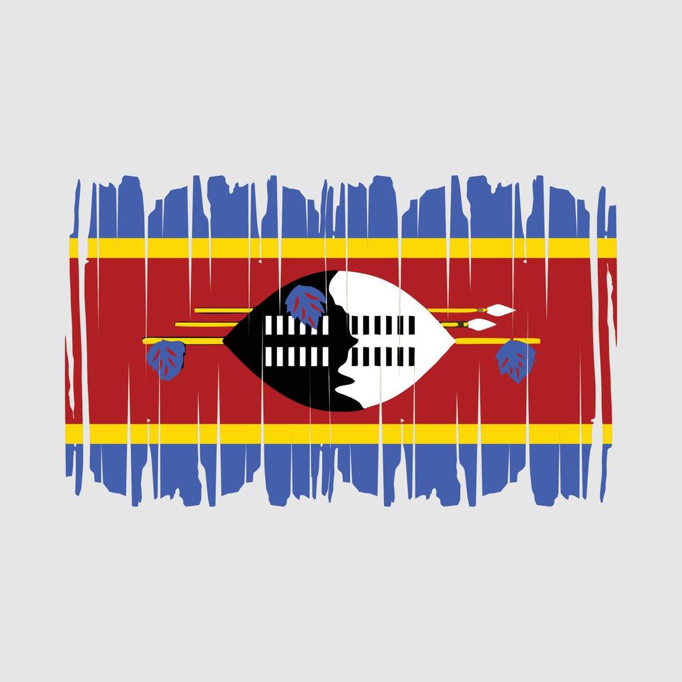 ilustração vetorial de pincel de bandeira da suazilândia vetor