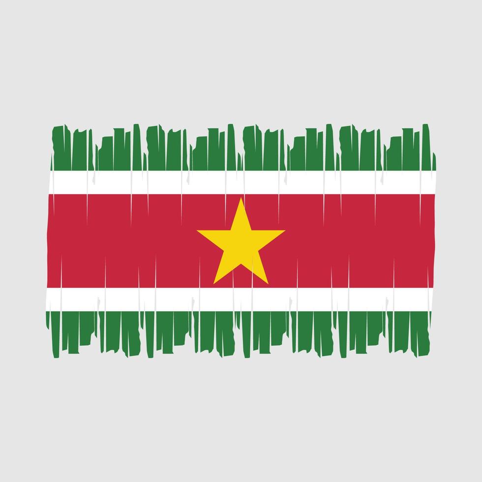 vetor de pincel de bandeira do suriname