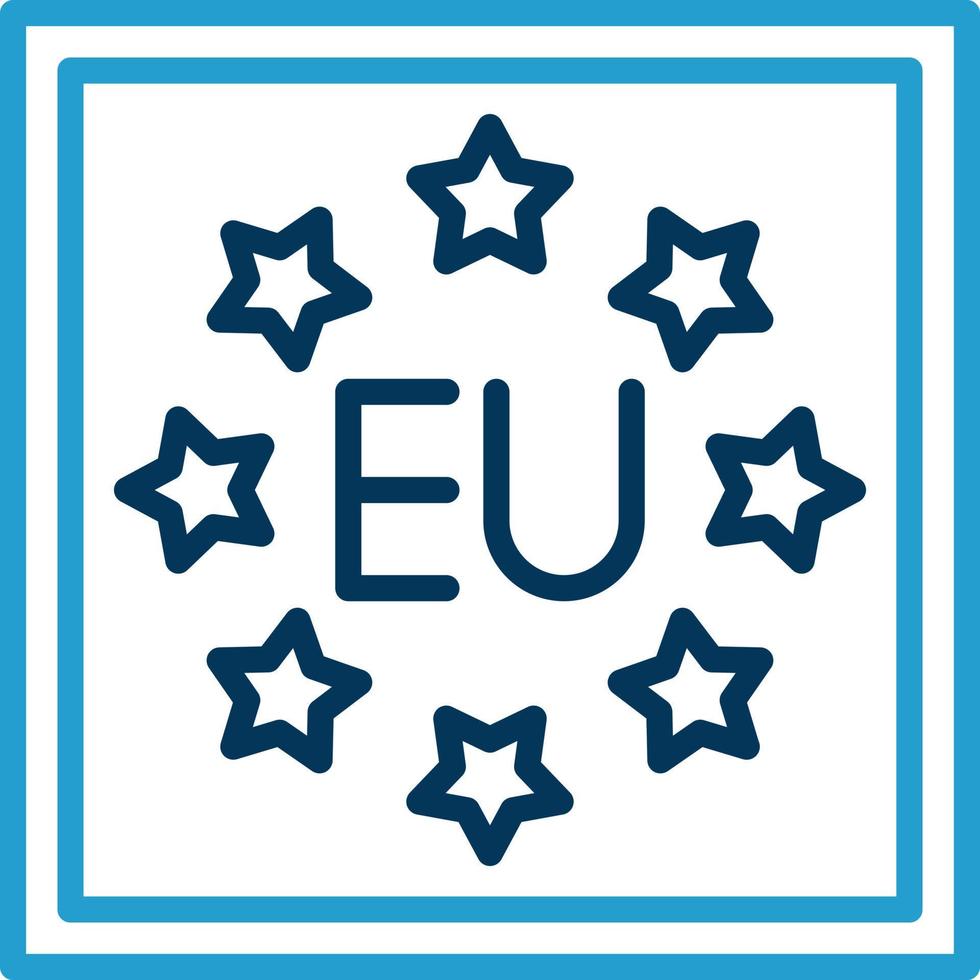 design de ícone vetorial da ue vetor