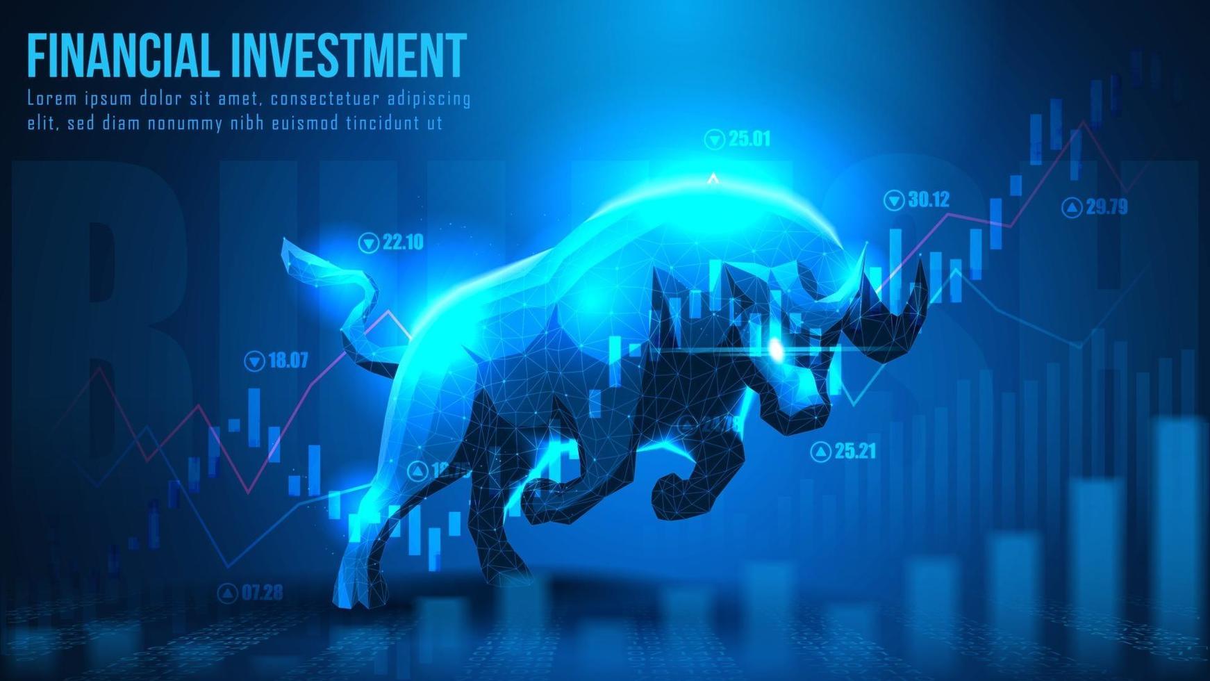 arte conceitual de investimento financeiro otimista vetor