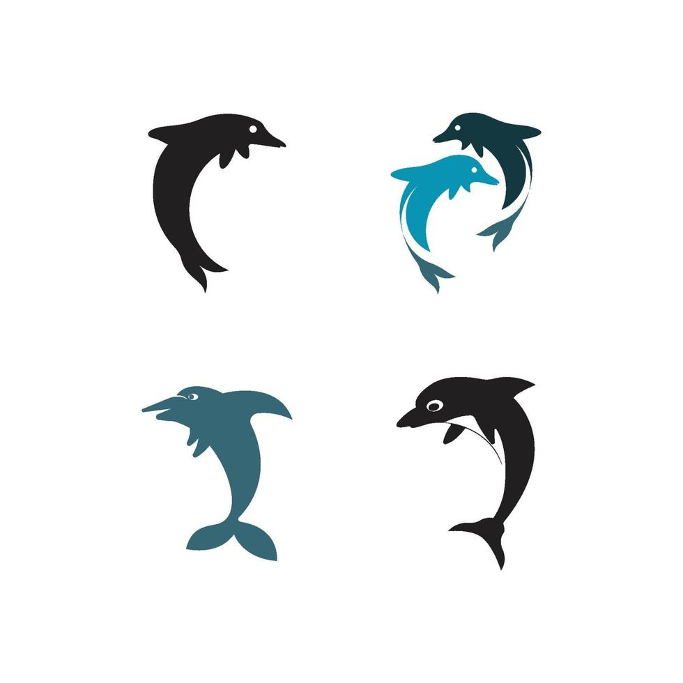 ícone do logotipo do golfinho vetor