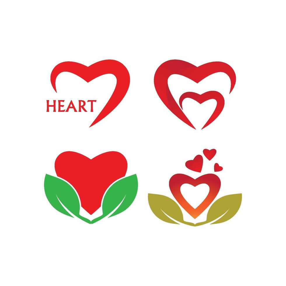vetor de modelo de logotipo de coração