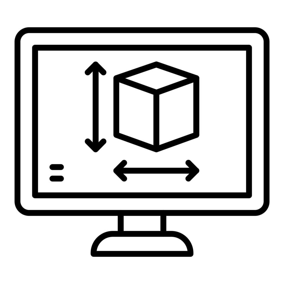 computador auxiliado Projeto ícone estilo vetor