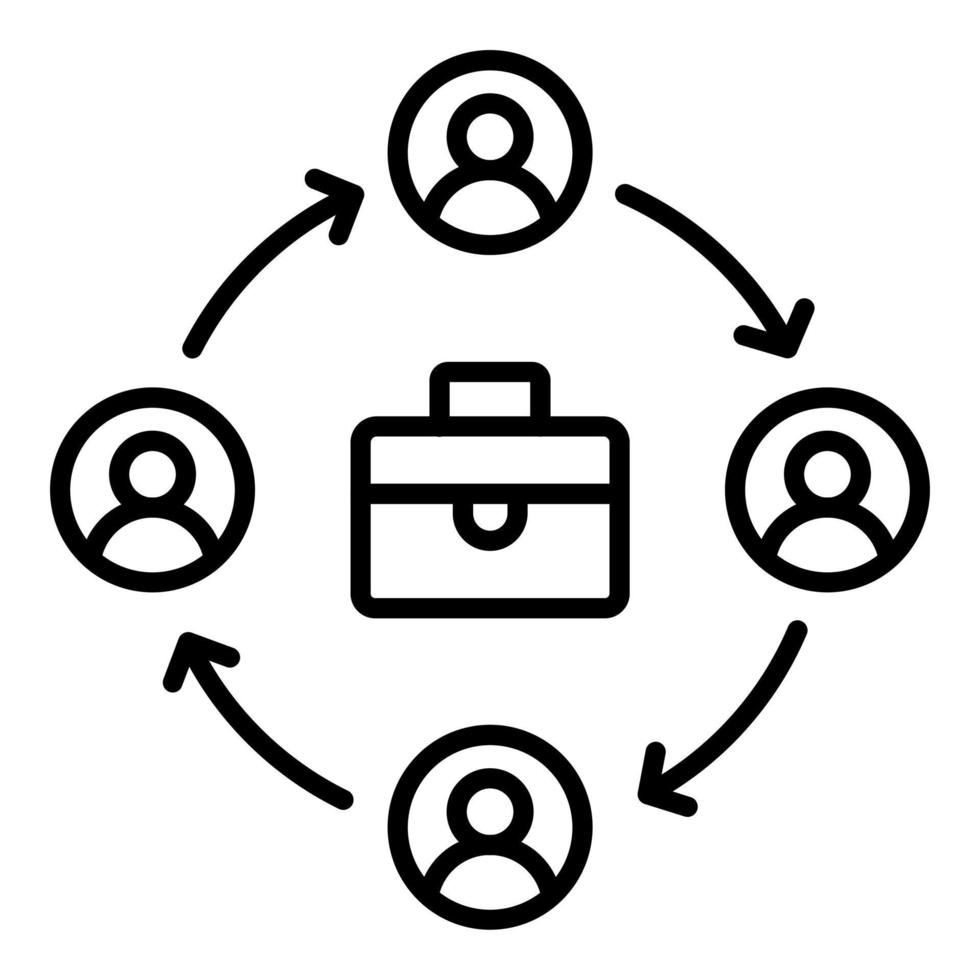 trabalho rotação ícone estilo vetor