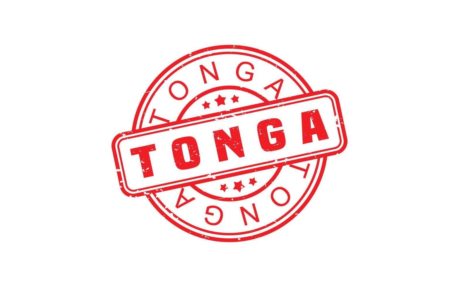 tonga carimbo borracha com grunge estilo em branco fundo vetor