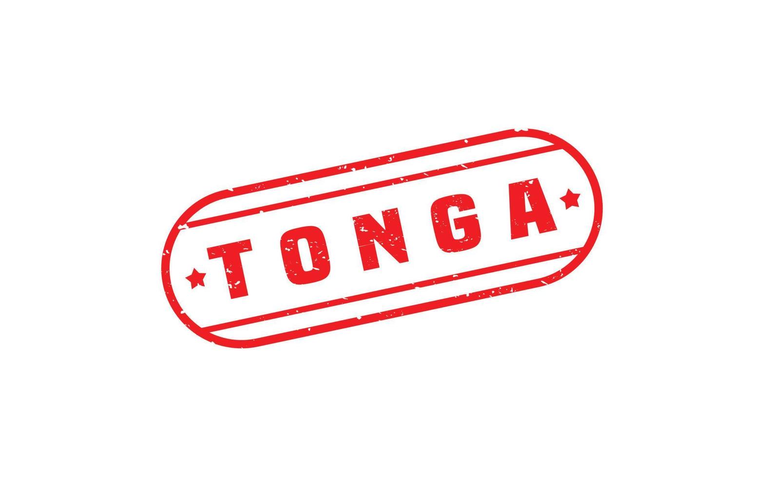 tonga carimbo borracha com grunge estilo em branco fundo vetor