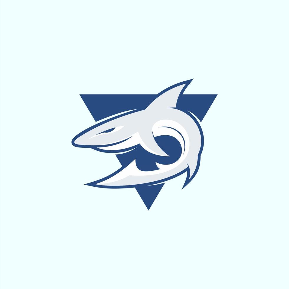 Tubarão simples logotipo vetor
