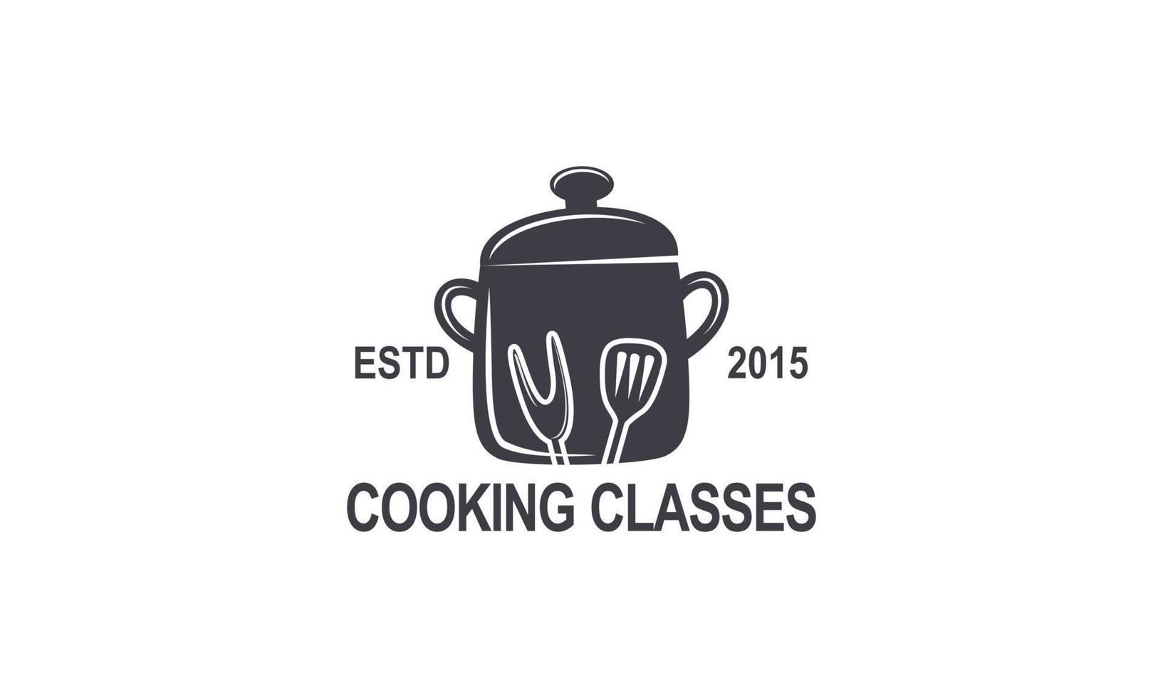 vintage cozinhando classe e Comida etiquetas emblemas Distintivos logotipo culinária escola cozinhando cursos vetor