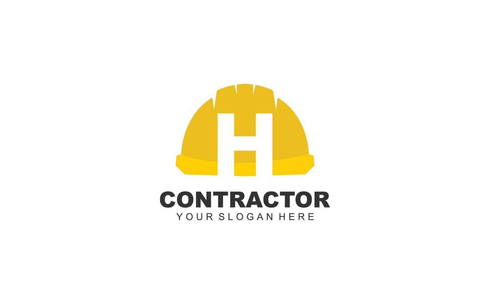 h construção logotipo Projeto inspiração. vetor carta modelo Projeto para marca.