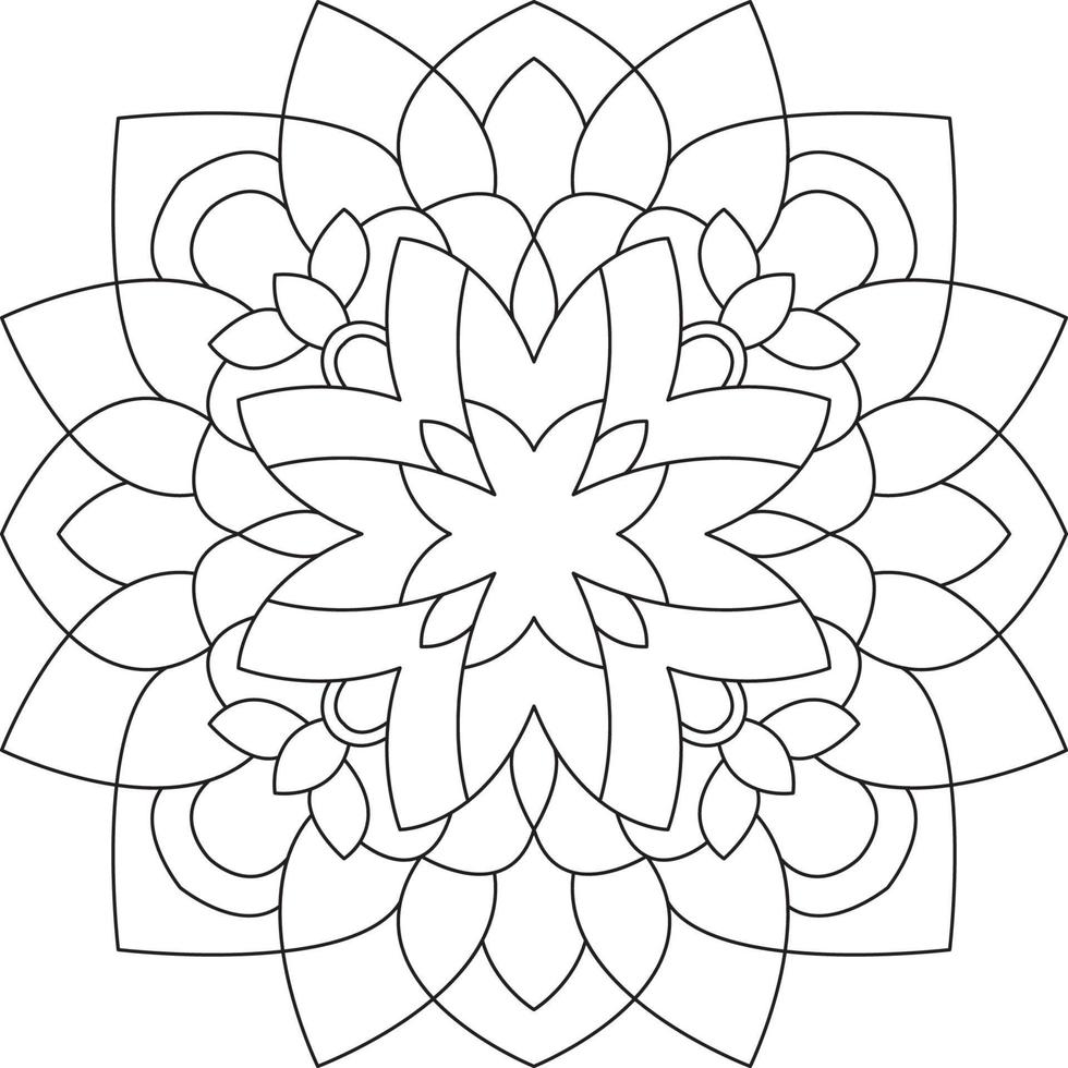 mandala para coloração página gráfico vetor