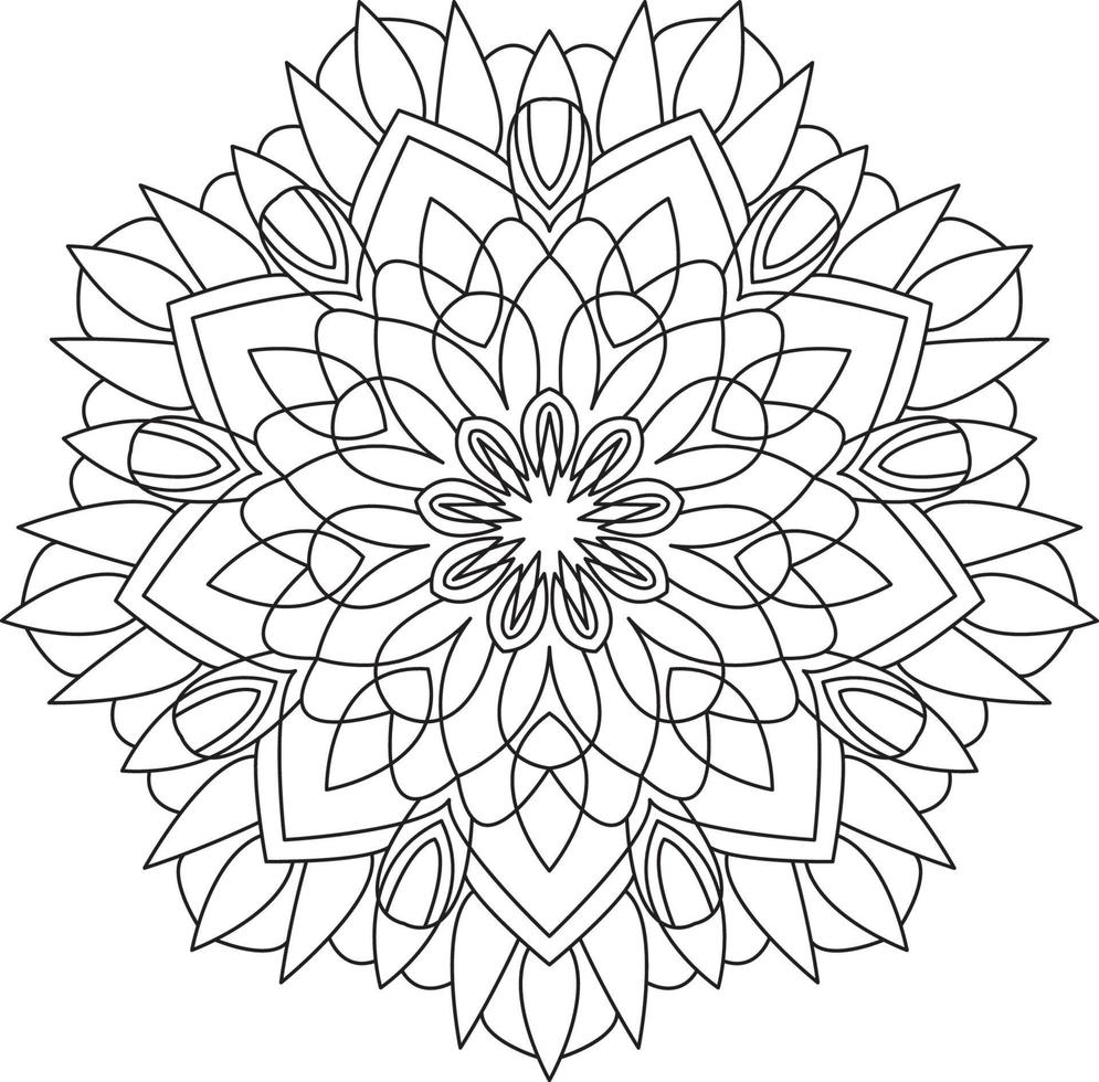 mandala para coloração página gráfico vetor