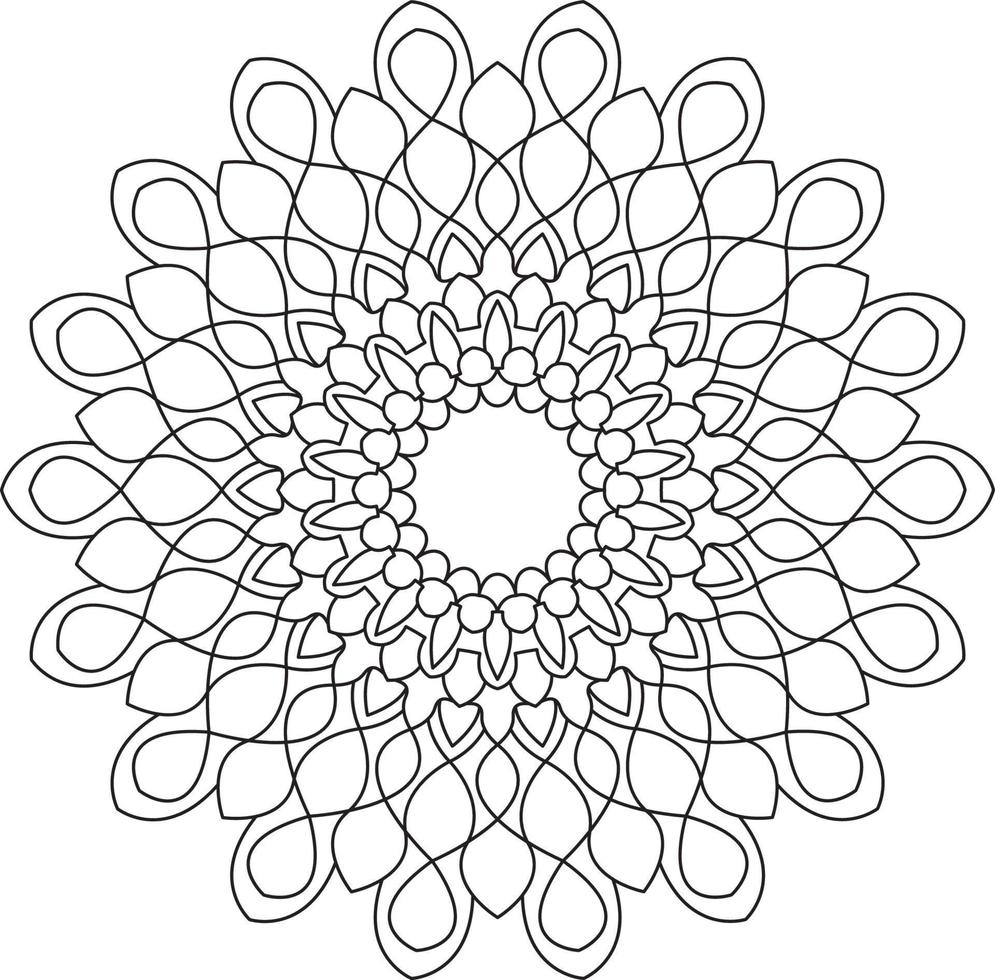 mandala para coloração página gráfico vetor