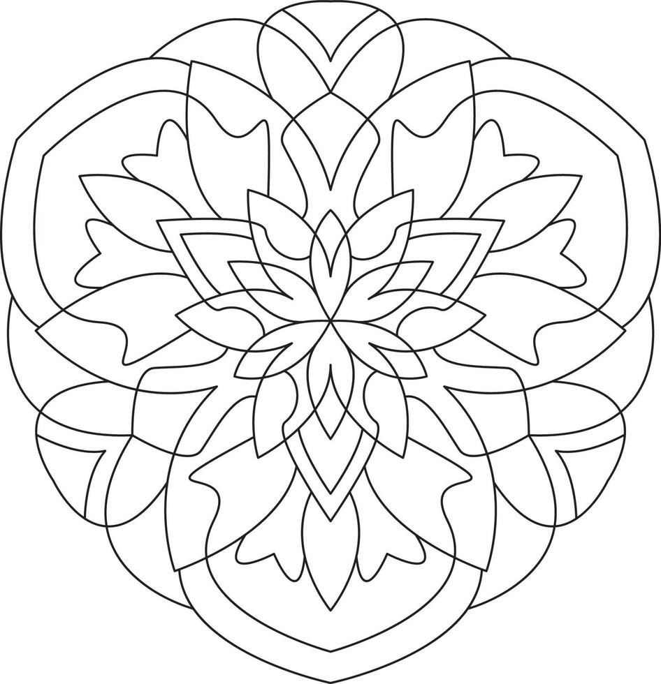 mandala para coloração página gráfico vetor