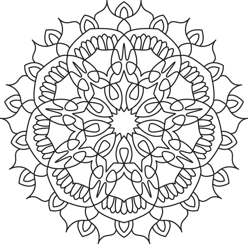 mandala para coloração página gráfico vetor