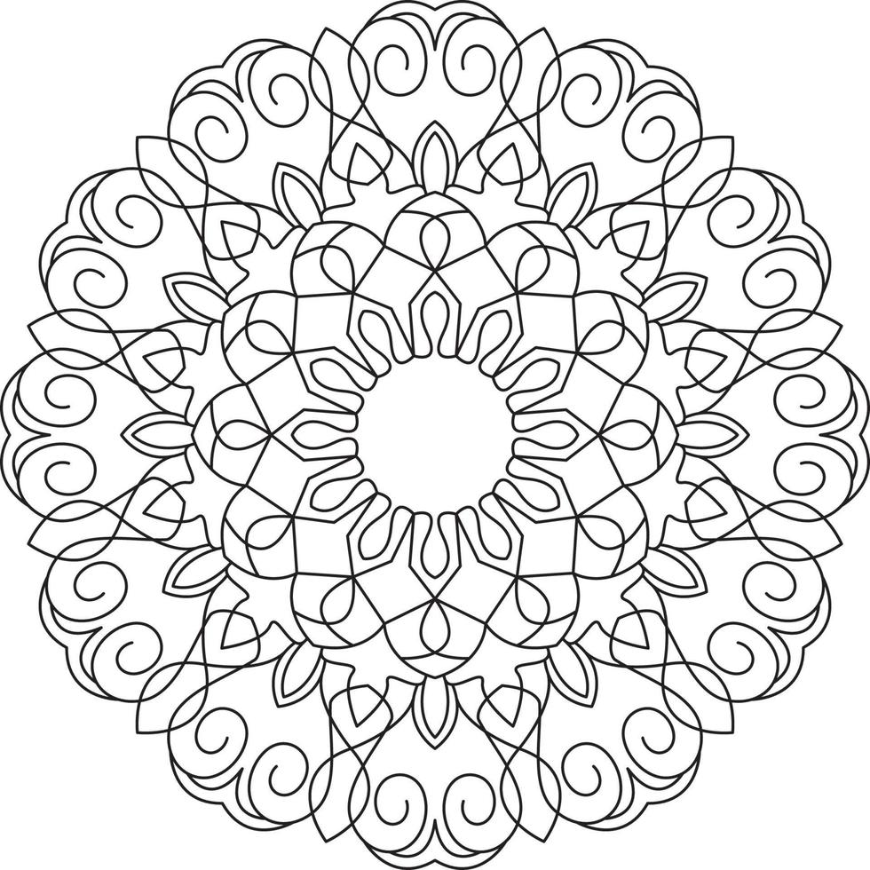 mandala para coloração página gráfico vetor