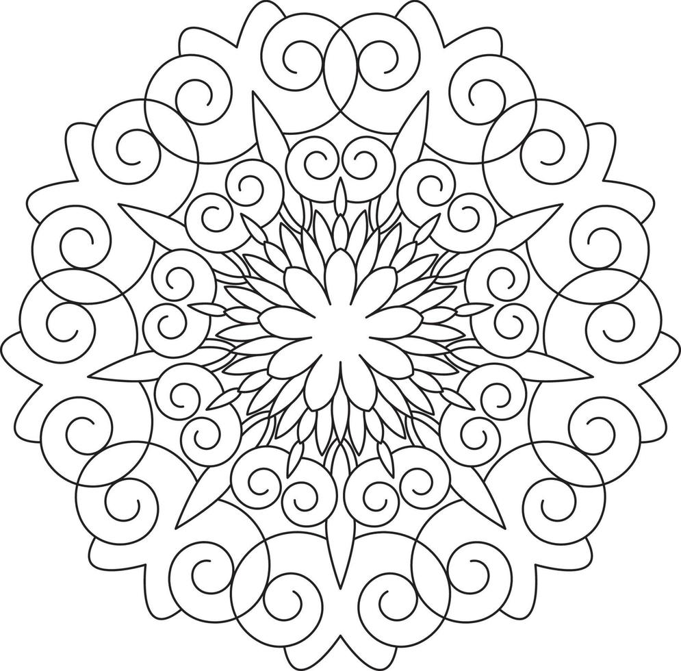 mandala para coloração página gráfico vetor