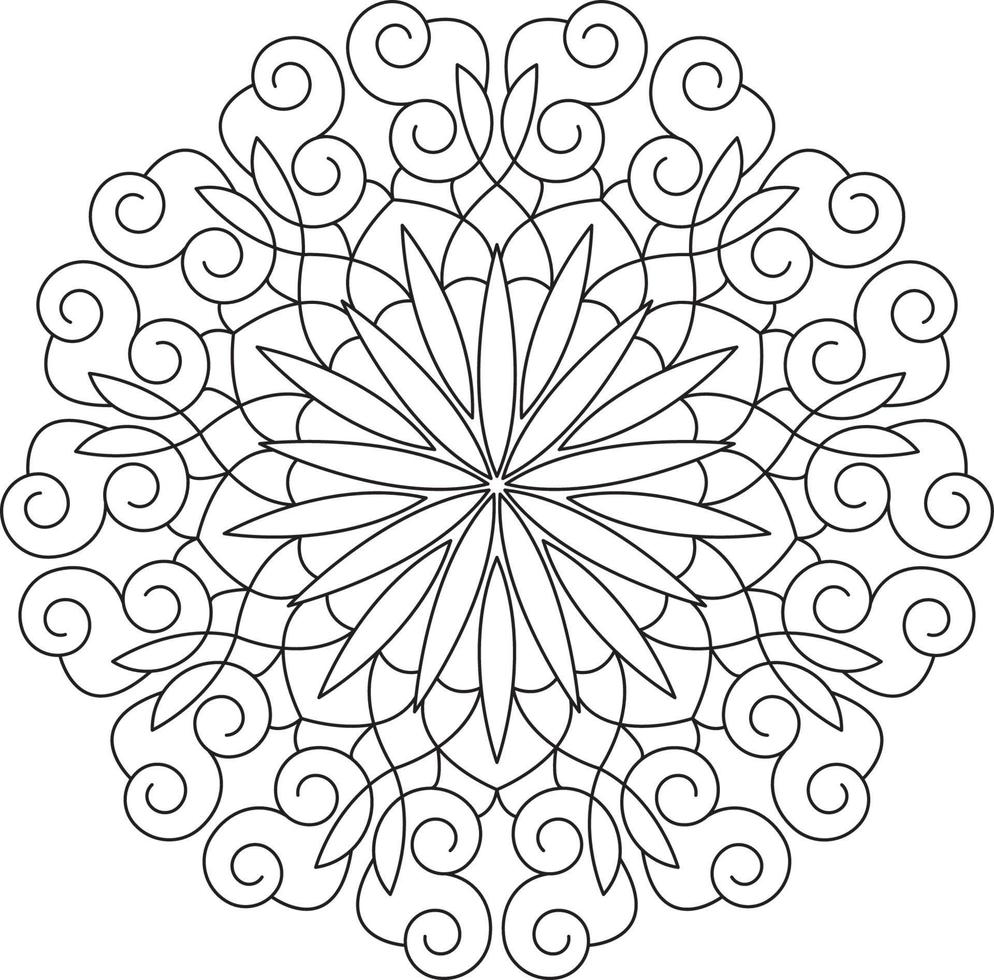 mandala para coloração página gráfico vetor