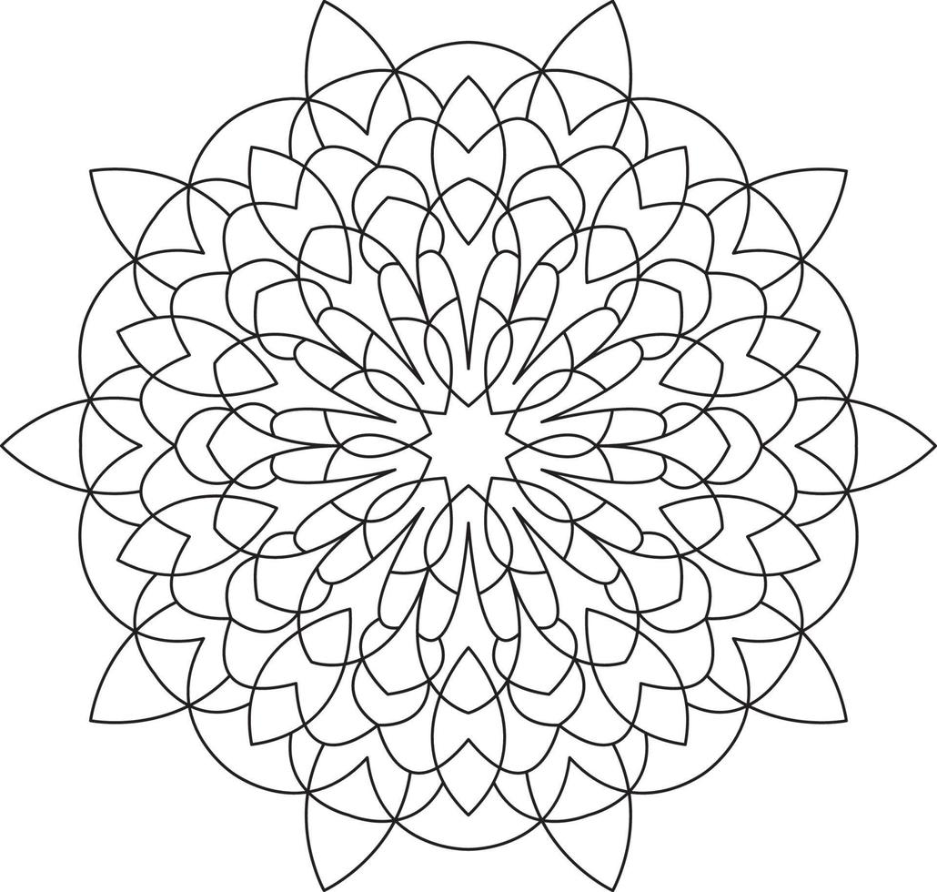 mandala para coloração página gráfico vetor