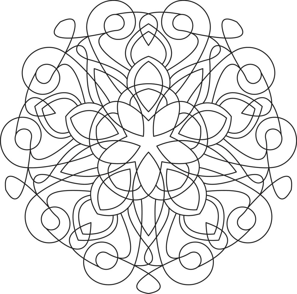 mandala para coloração página gráfico vetor