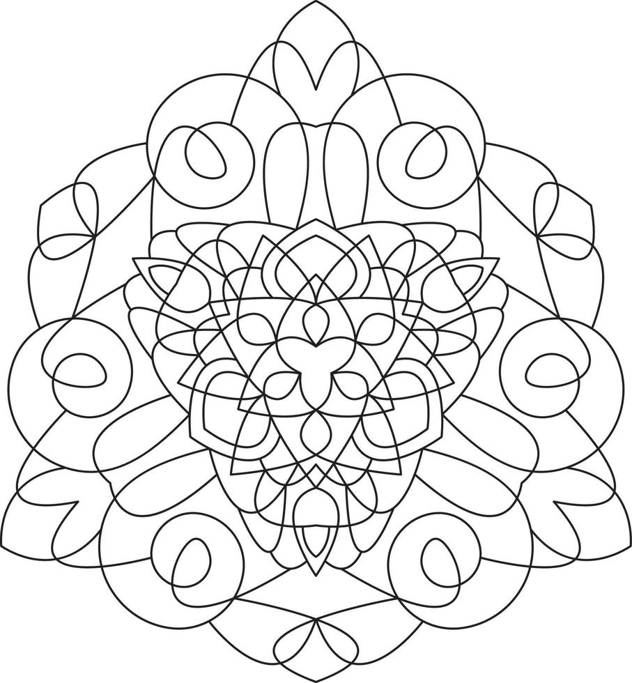 mandala para coloração página gráfico vetor