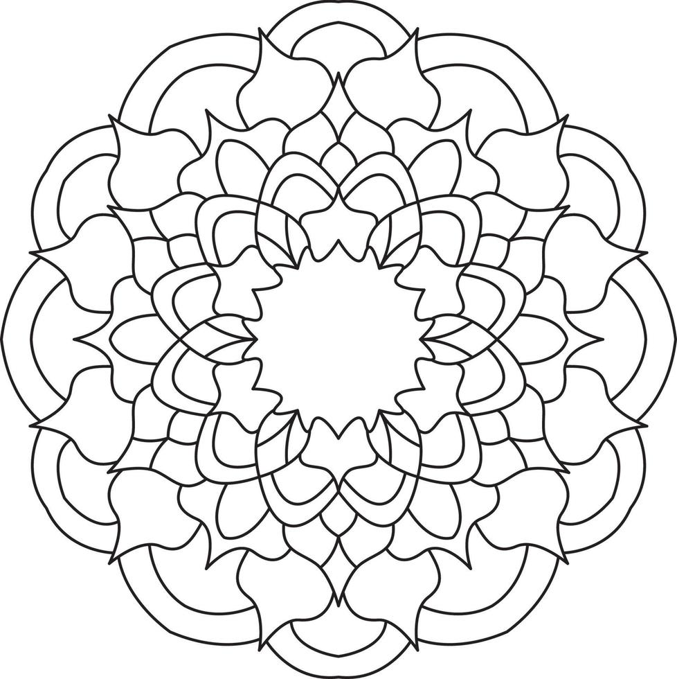 mandala para coloração página gráfico vetor