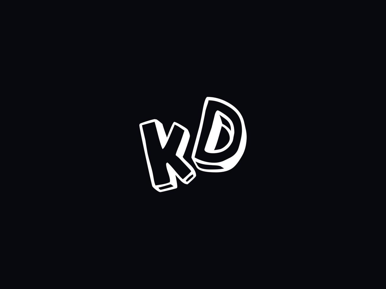 monograma kd logotipo ícone, único kd logotipo carta vetor estoque