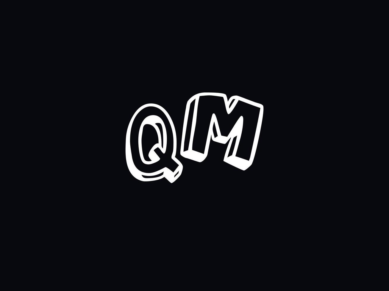 Prêmio qm carta logotipo, único qm logotipo ícone vetor estoque