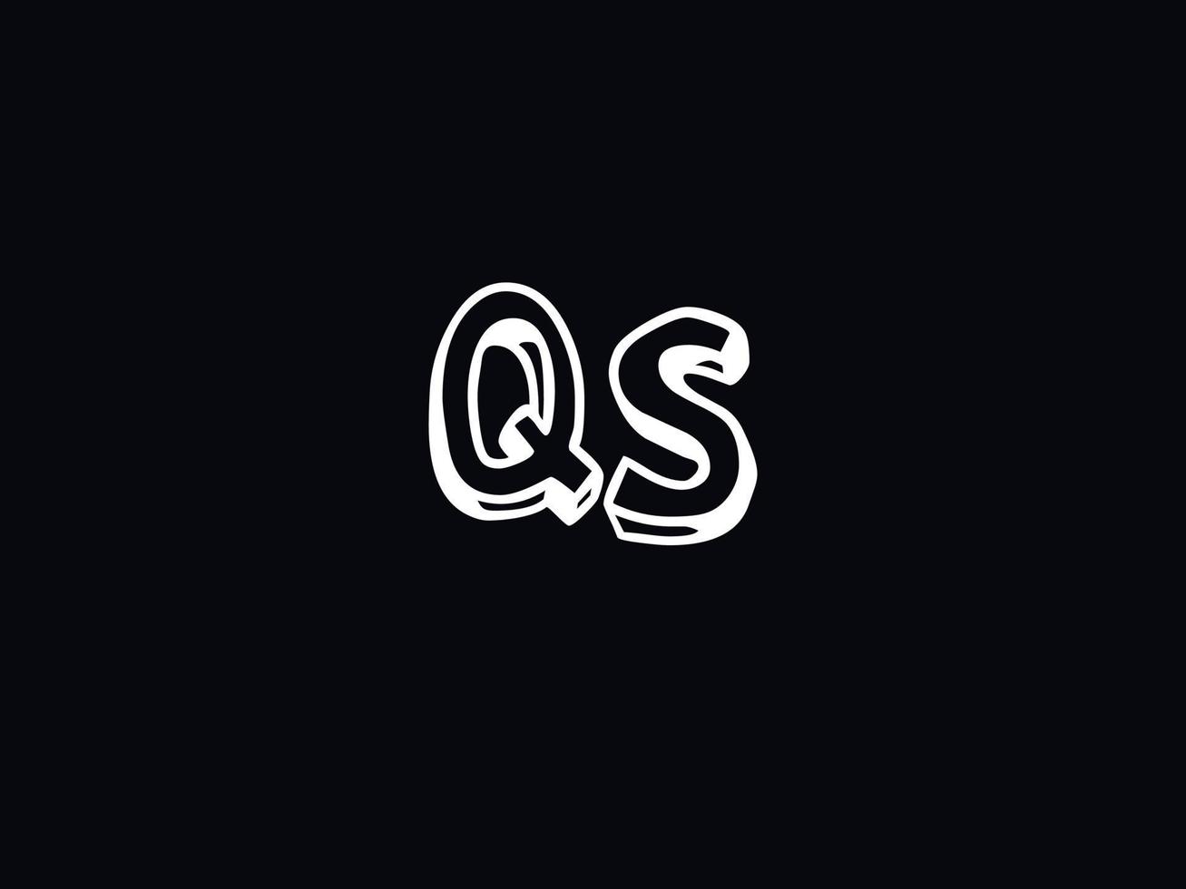 Prêmio qs carta logotipo, único qs logotipo ícone vetor estoque