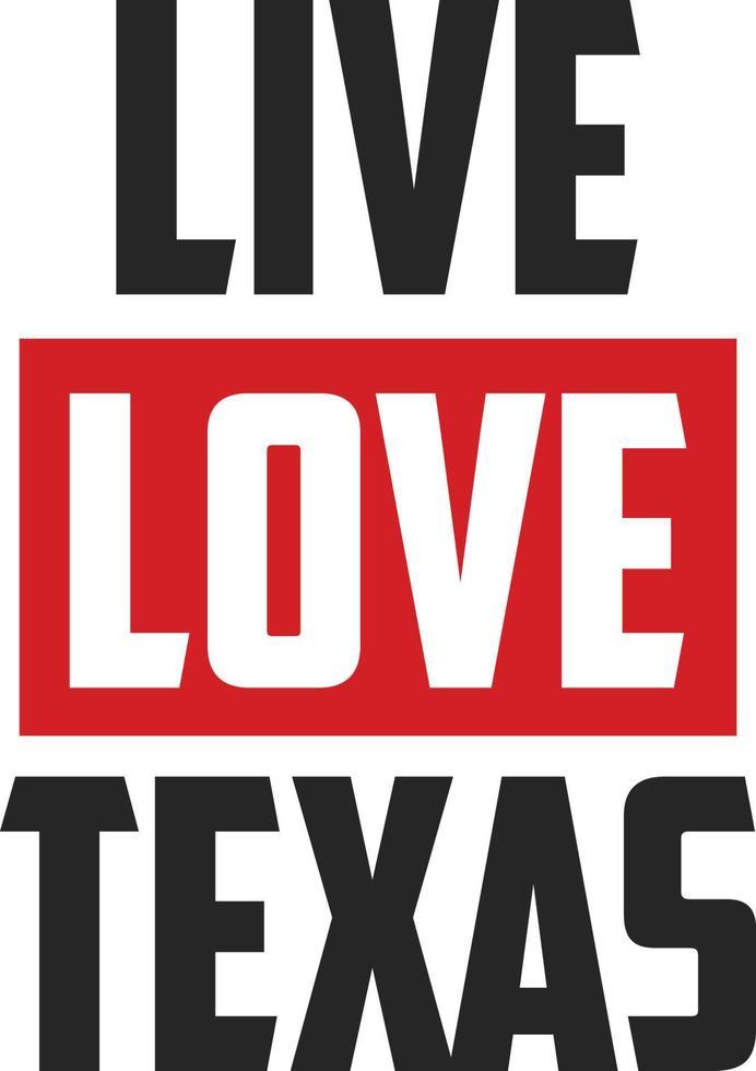 viver amor texas. vetor