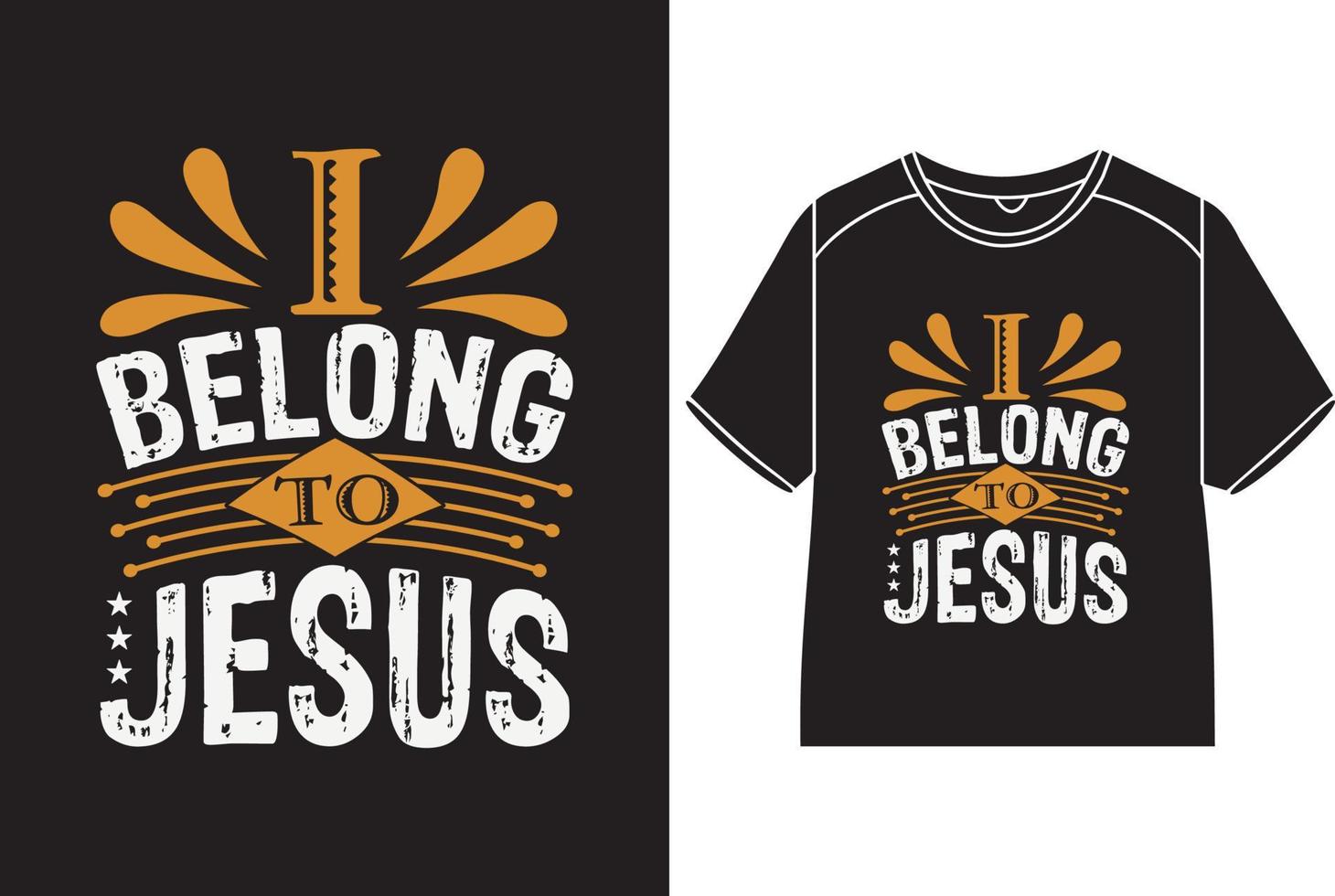 Eu pertencer para Jesus camiseta Projeto vetor