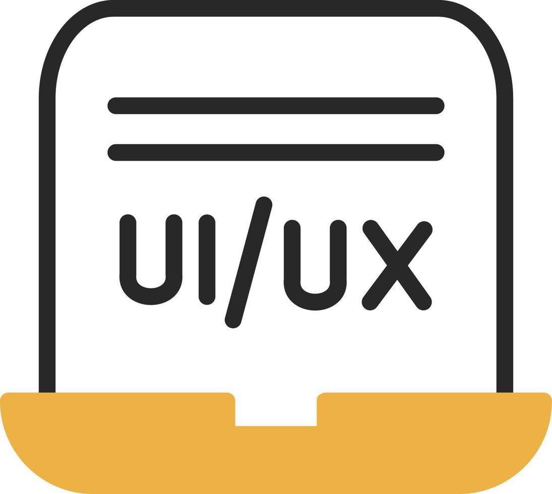 design de ícone vetorial de designer de ui ux vetor