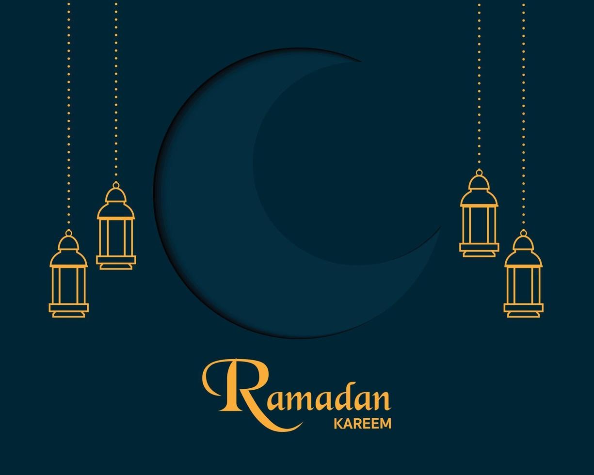 vetor de corte de papel simples ramadan kareem