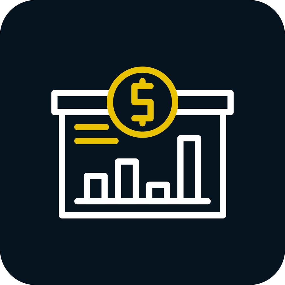 projeto de ícone vetorial de projeções de fluxo de caixa vetor