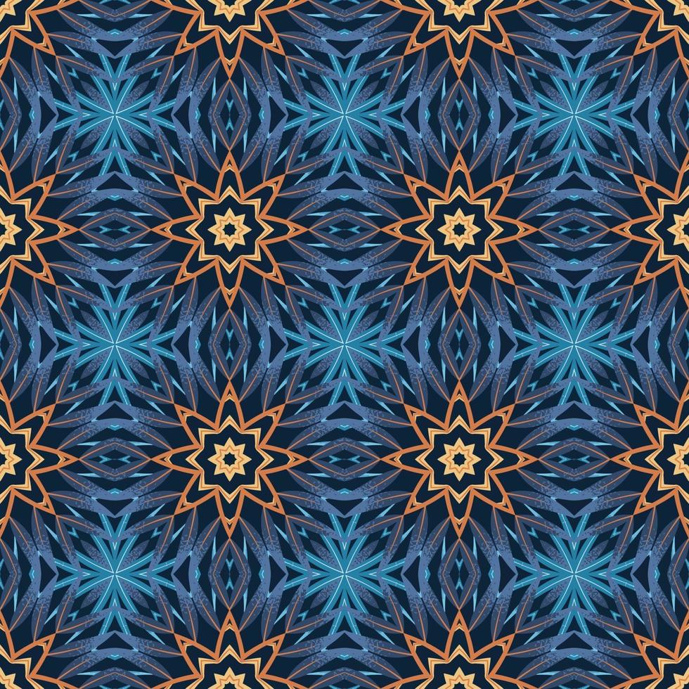 padrão sem emenda com ilustração de arabescos ornamentais de mandala abstrata. vetor