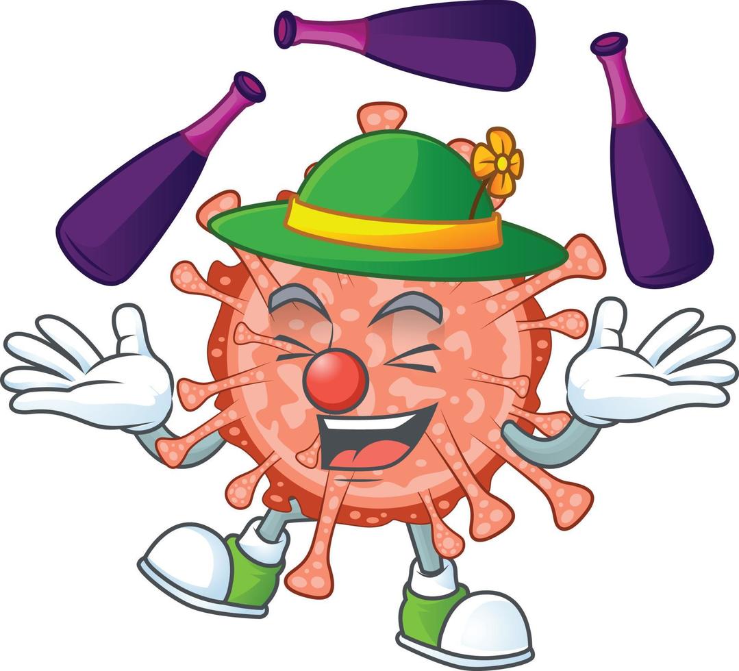 uma desenho animado personagem do bulbul coronavírus vetor