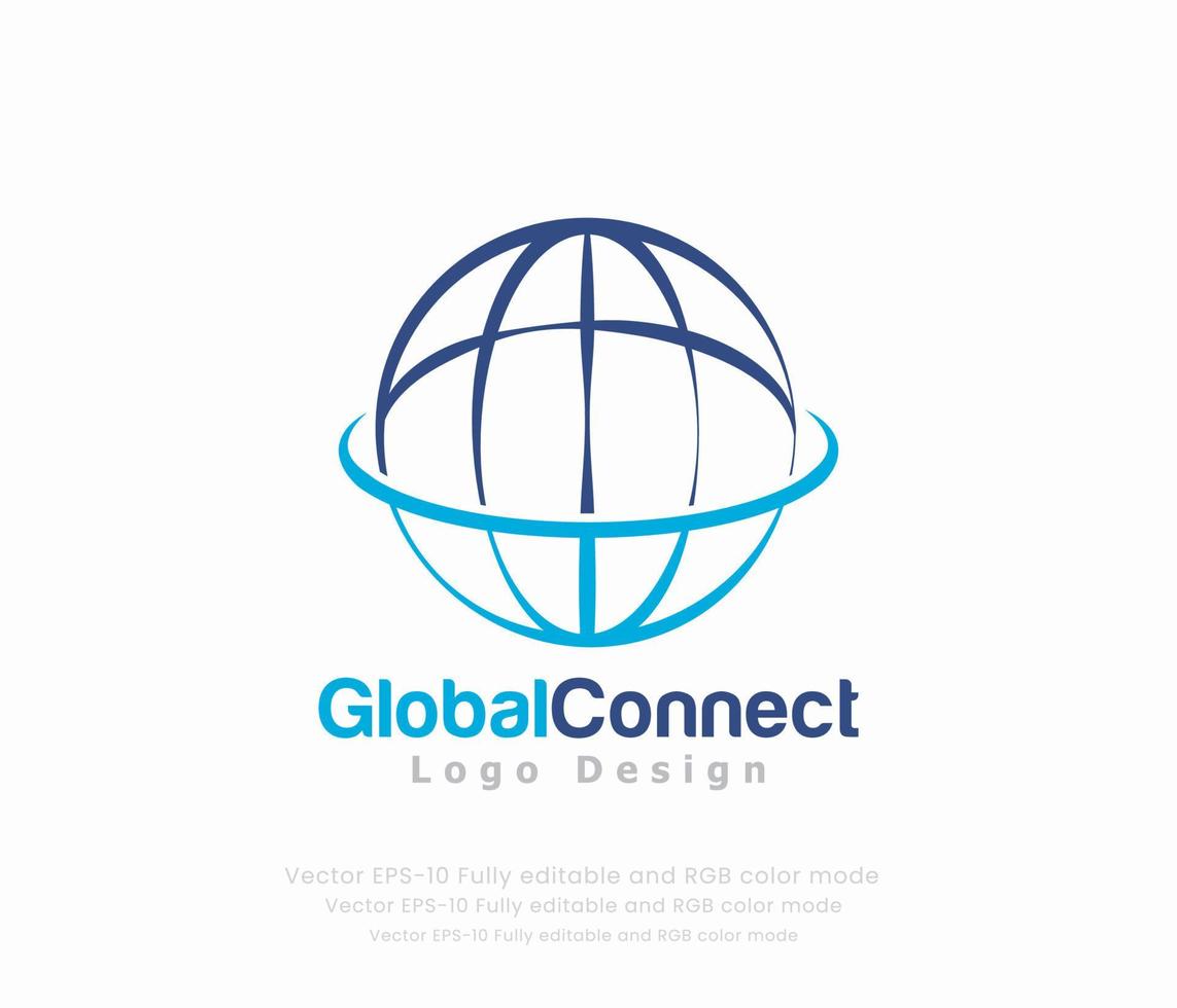 mundo globo logotipo ou global logotipo vetor