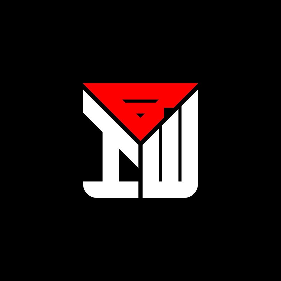 design criativo do logotipo da carta biw com gráfico vetorial, logotipo simples e moderno biw. vetor