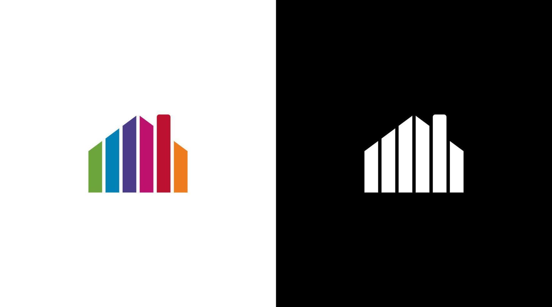 colorida casa arquitetura logotipo Projeto vetor armazém companhia ícone modelo